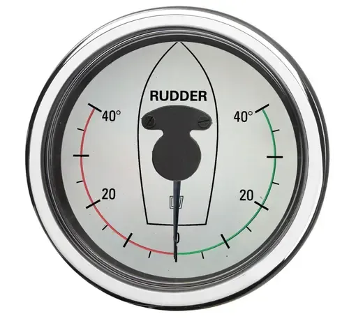 Vetus Rudder position indicator white 12/24V with 107 mm cut-out