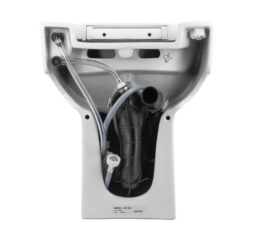 WCS electric marine toilet with integrated pump system