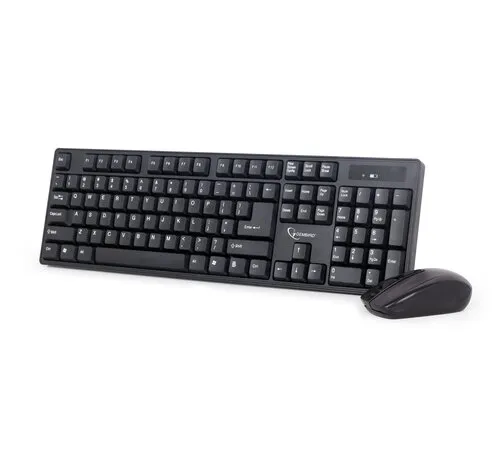 Gembird draadloze full-size toetsenbord- en muisset met US-layout en nano-ontvanger