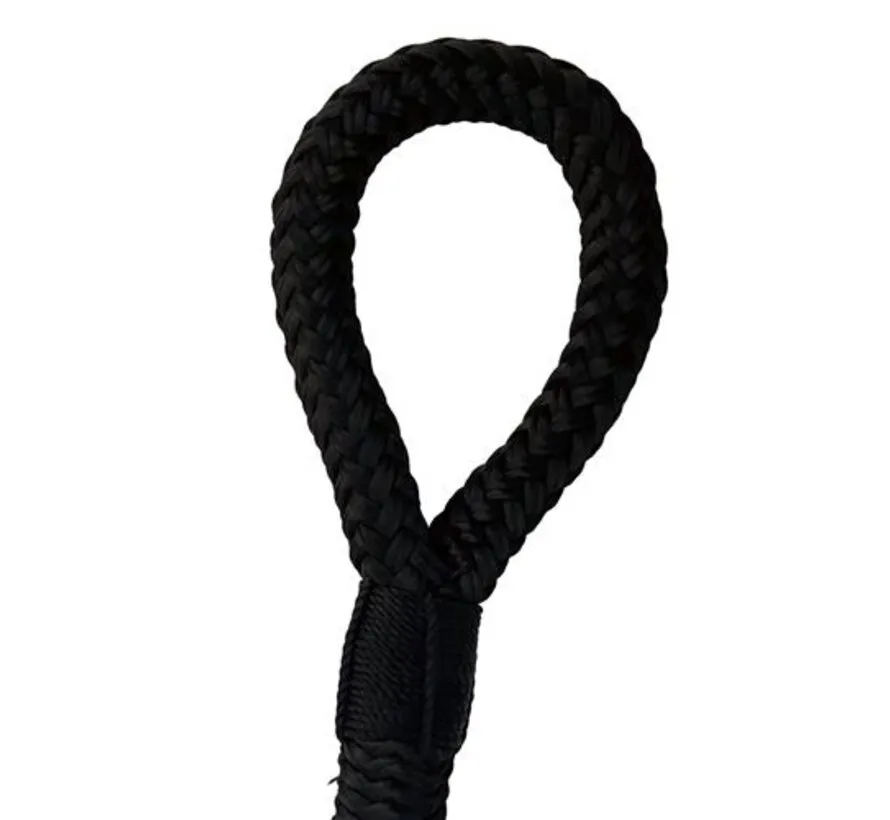 Fenderlijn PP 16 gevlochten zwart 8 mm 1,5 m met oog, set van 2
