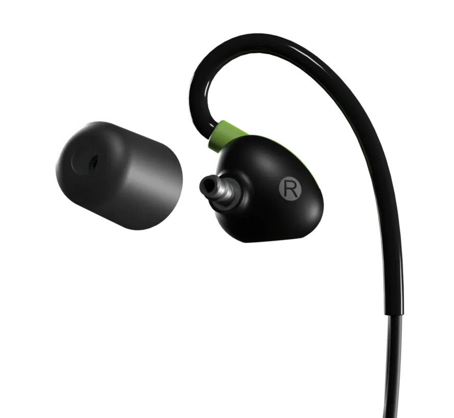 PRO Aware 2.0 IT-39B Bluetooth in-ear hearing protection with Aware Technology, EN352, SNR 33 dB, IP67, green/black