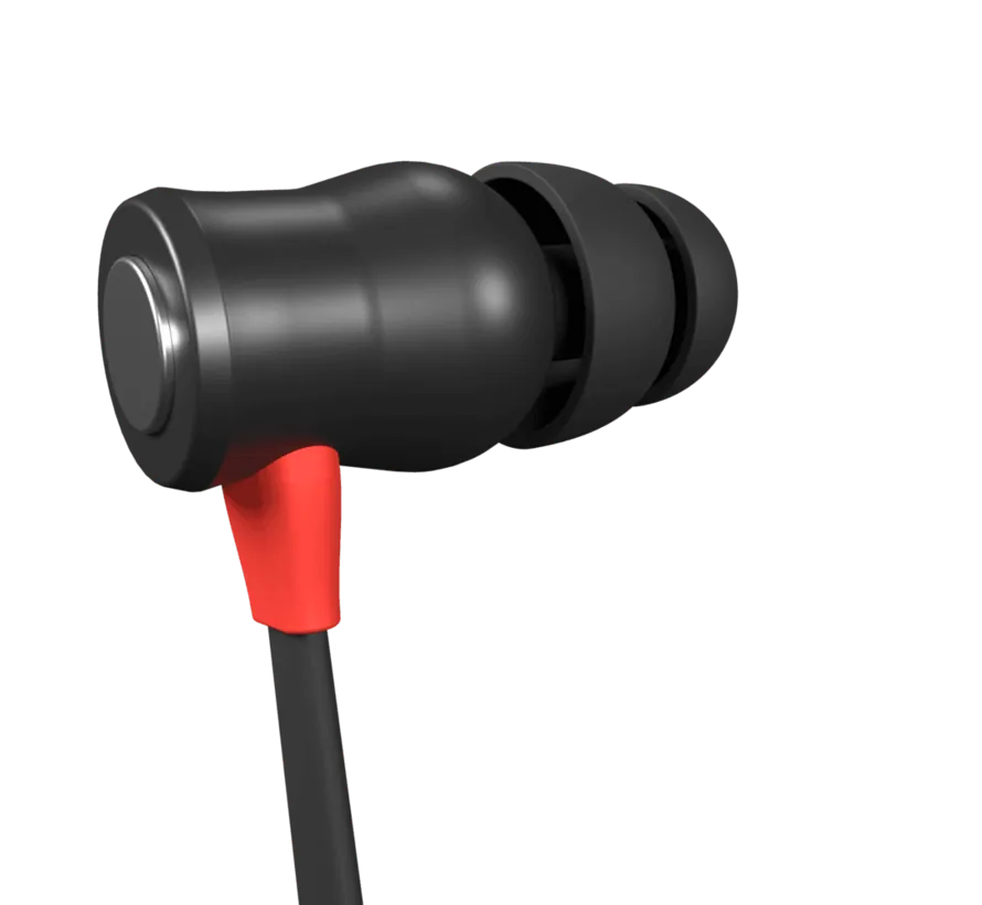 XTRA 2.0 IT-25 Bluetooth In-Ear-Gehörschutz mit Nackenband, EN352, SNR 36 dB, IP67, rot/schwarz