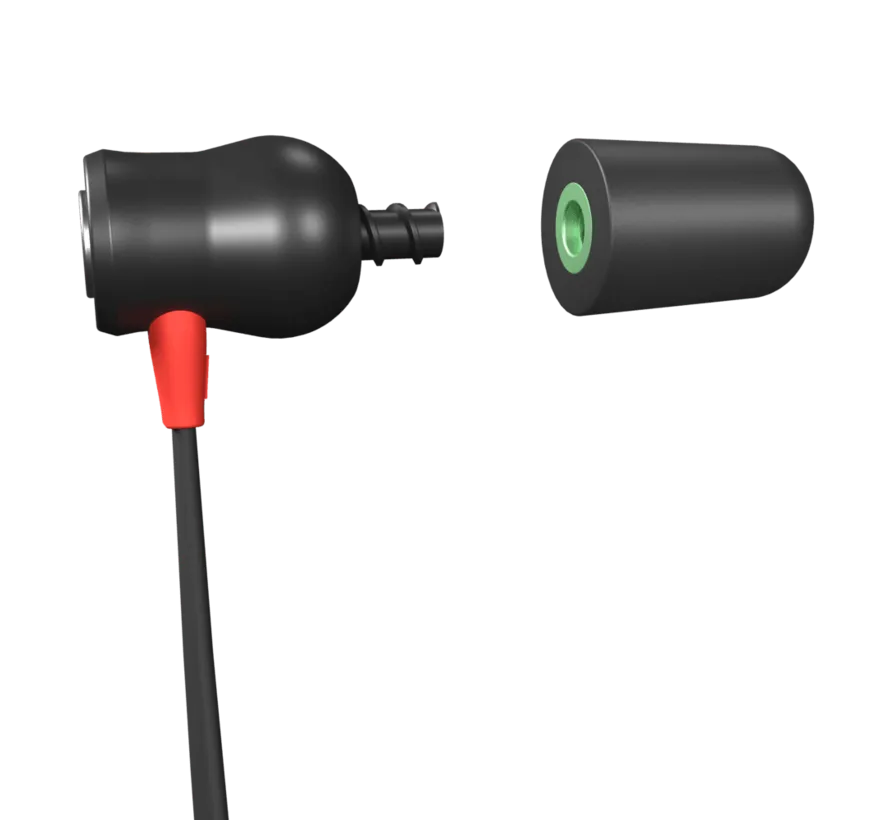 XTRA 2.0 IT-25 Bluetooth in-ear hearing protection with neckband, EN352, SNR 36 dB, IP67, red/black