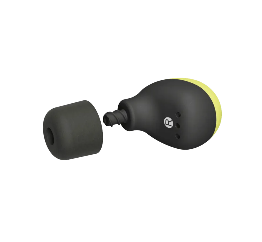 FREE 2.0 IT-72 true wireless Bluetooth in-ear hearing protection, EN352, SNR 31 dB, IP45, yellow/black