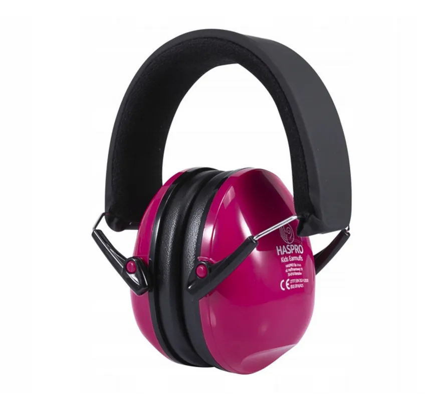 Kids Earmuffs roze kinder gehoorbescherming, EN352-1, SNR 27 dB, verstelbare oorkap voor kinderen vanaf 4 jaar