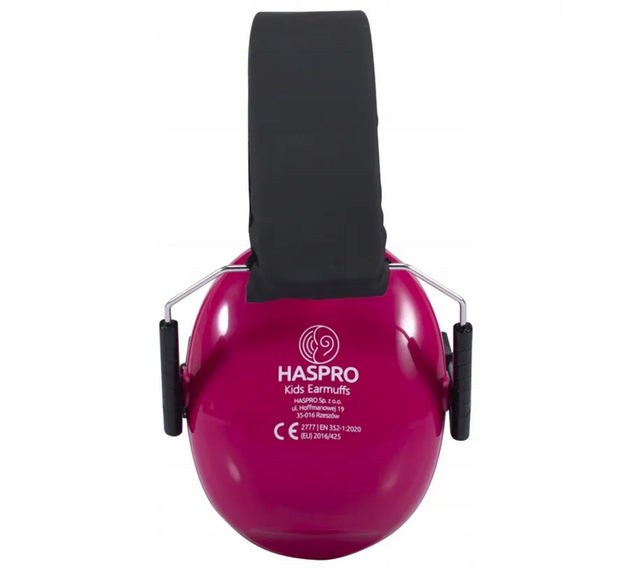 Kids Earmuffs roze kinder gehoorbescherming, EN352-1, SNR 27 dB, verstelbare oorkap voor kinderen vanaf 4 jaar