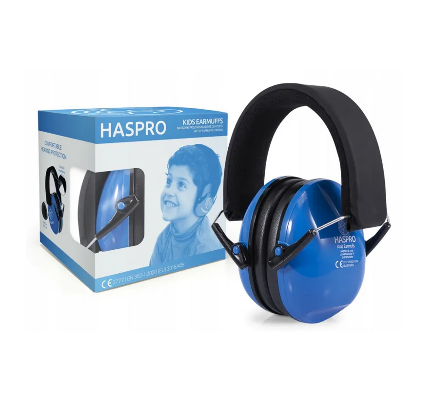 Kids Earmuffs blue children’s hearing protection, EN352-1, SNR 27 dB, adjustable earmuffs from approx. age 3