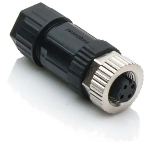 Amphenol M12 A-coded 5-pin self-installable female connector for NMEA2000 cabling