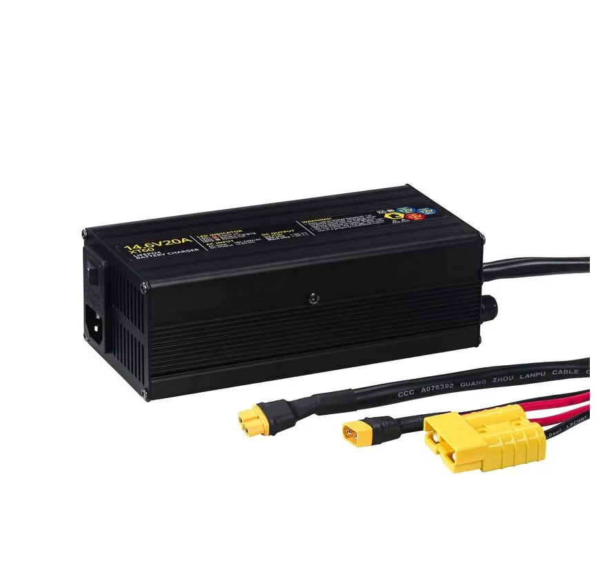 14.6V20A XT60 LiFePO4 acculader voor 12V EDGE, Outdoorbox EDGE en PRO accu’s