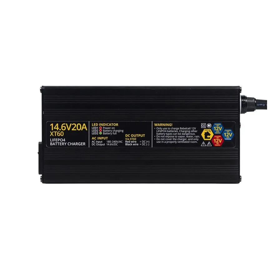 14.6V20A XT60 LiFePO4 Ladegerät für 12V EDGE, Outdoorbox EDGE und PRO Akkus