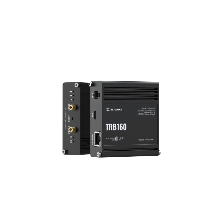 TRB160 4G LTE Cat 6 IoT gateway with Gigabit Ethernet and USB-C