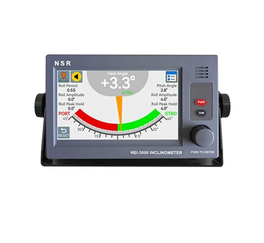 NEI-3000 elektronischer Inklinometer Komplettset für Krängung, Rollbewegung und Pitch