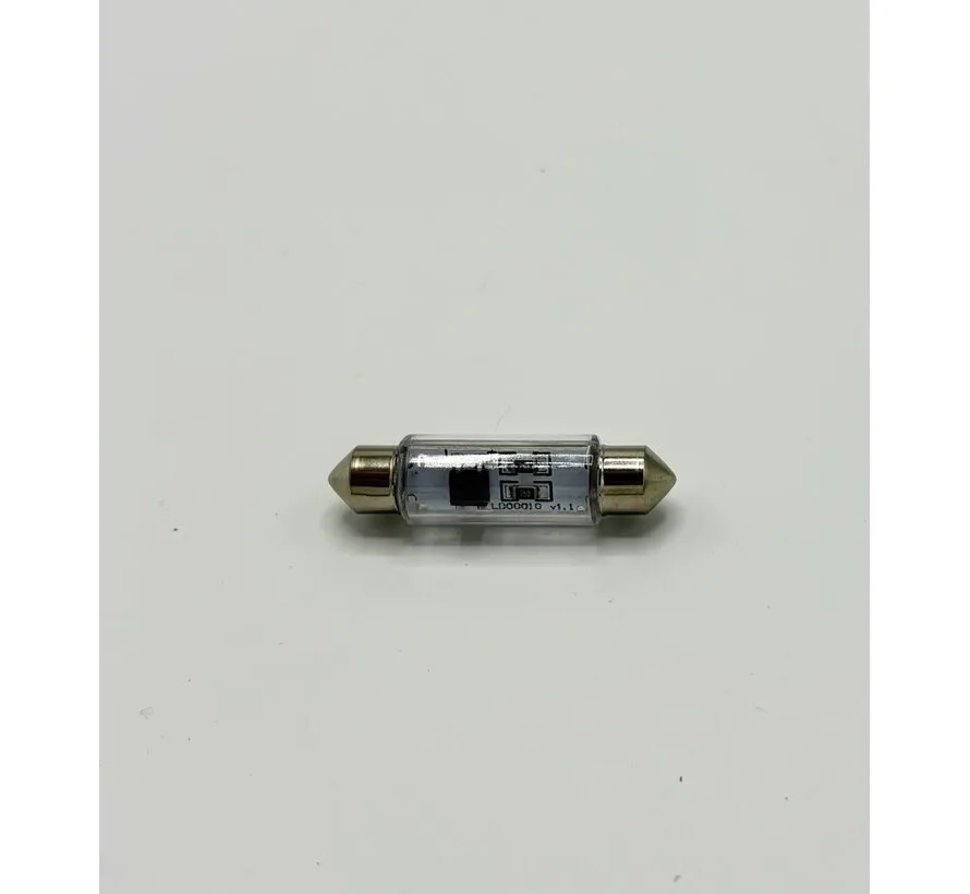 LED festoon bulb 12V 0.5W 42 x 12 mm warm white