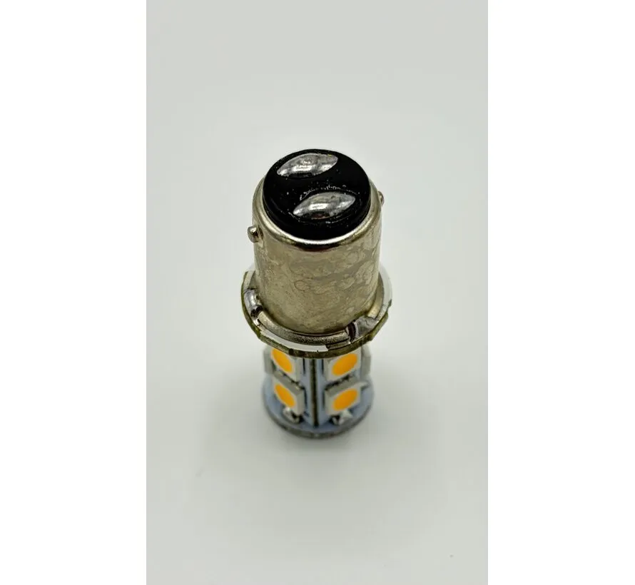 LED BA15D vervangingslamp 10–30V 2,5W warm white