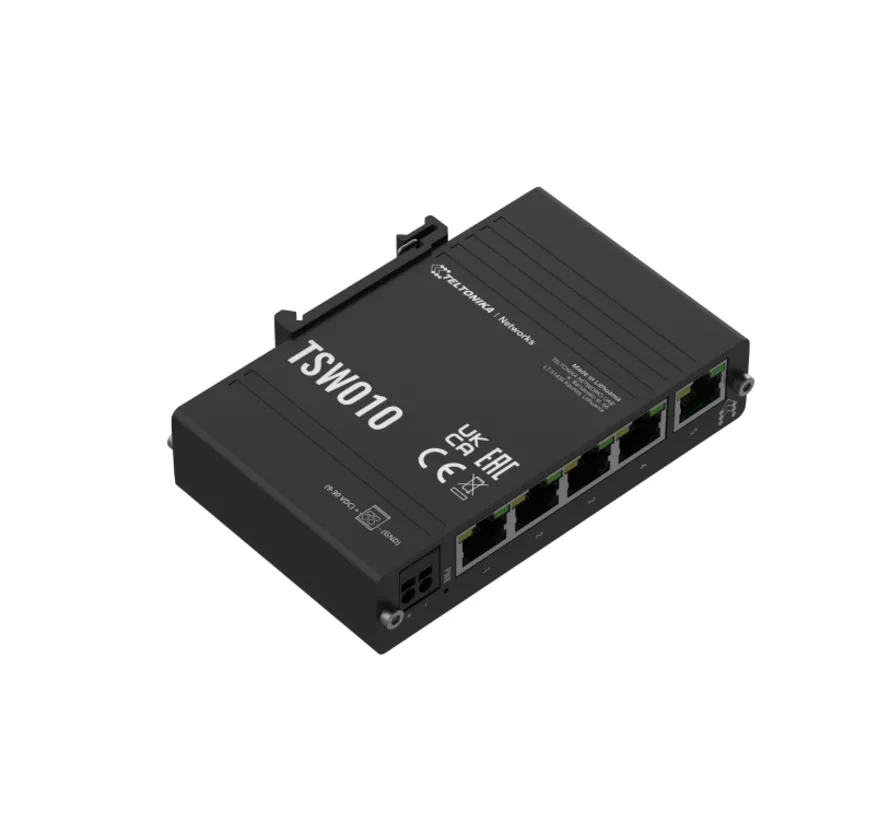 TSW010 unmanaged DIN-Rail Ethernet Switch 5-Port