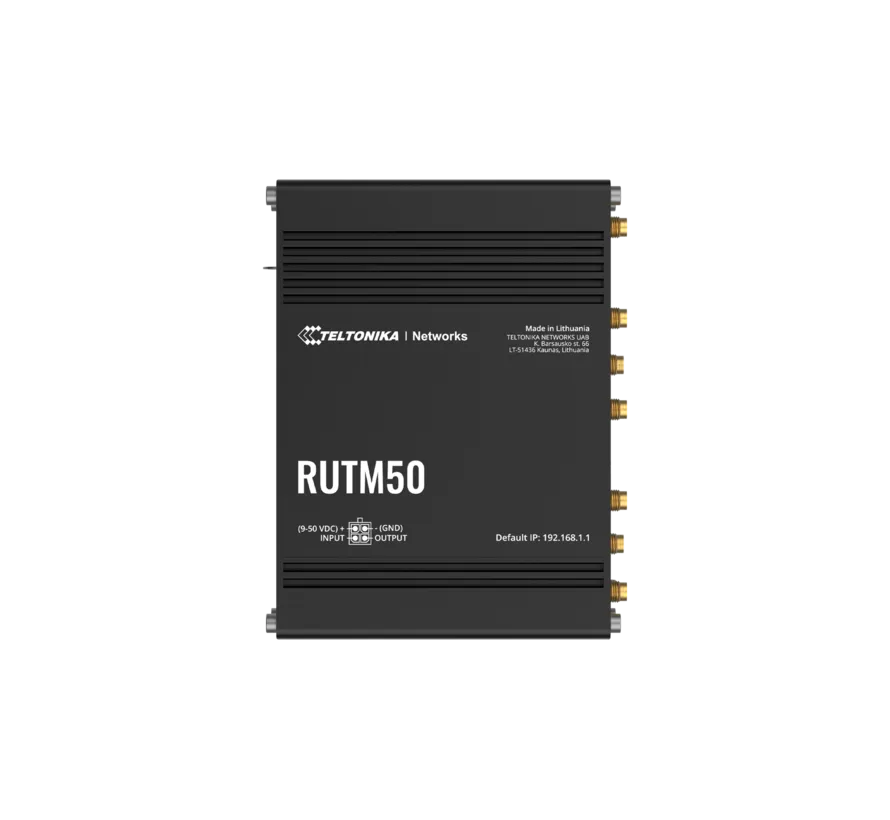 RUTM50 industriële 5G-router met Dual SIM, WiFi 5 en 5x Gigabit Ethernet