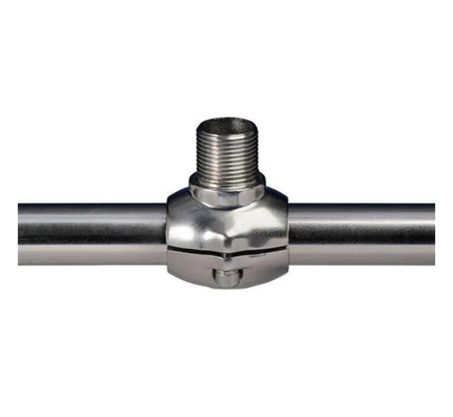 SCRA-01 / RA-01 Edelstahl-Relingshalterung für GPS- oder VHF-Antenne an 25-mm-Reling