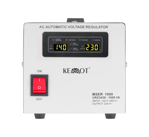 Kemot MSER-1000 automatic voltage regulator with servo motor 1000 VA 230 V