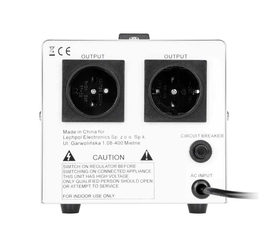 MSER-1000 automatische spanningsregelaar met servomotor 1000 VA 230 V