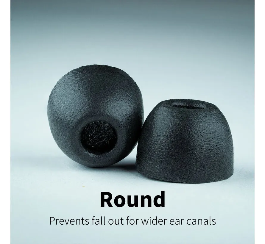 TRZ-500 Round 2.0 memory foam eartips met TechDefender