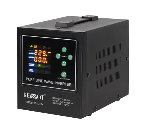 Kemot PROsinus-800-LFP4 12 V USV mit reiner Sinuswelle für LiFePO4 und Gel-Batterien