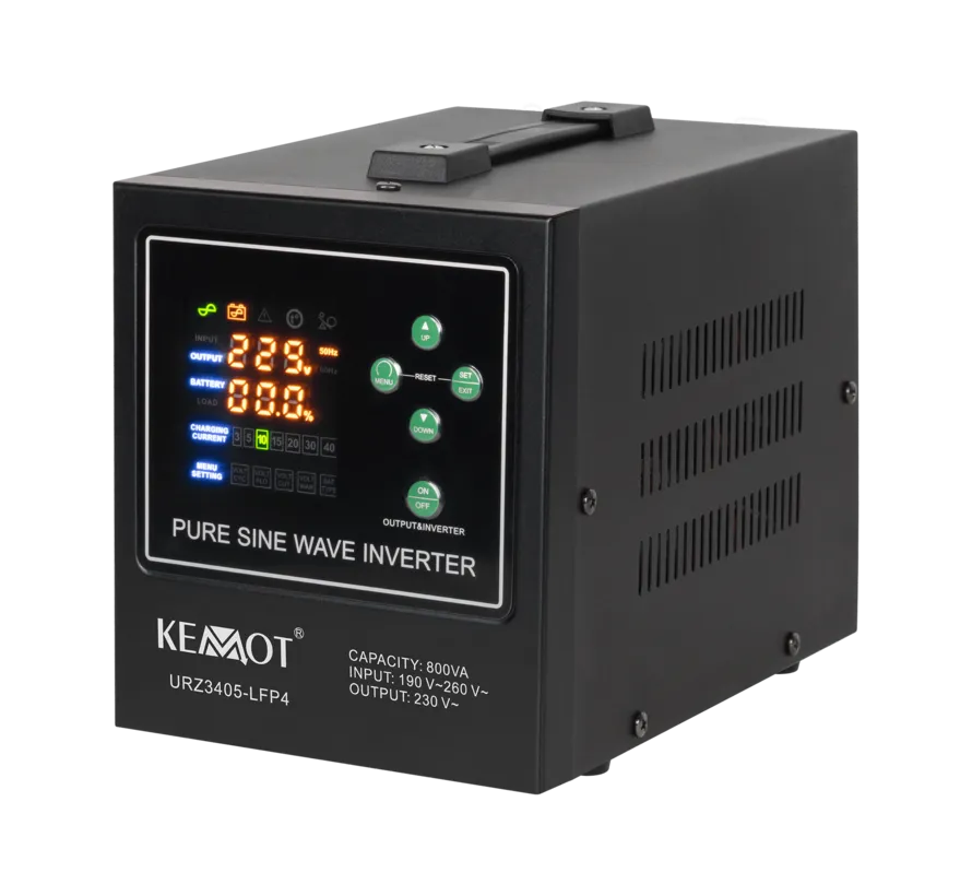 PROsinus-800-LFP4 12 V USV mit reiner Sinuswelle für LiFePO4 und Gel-Batterien