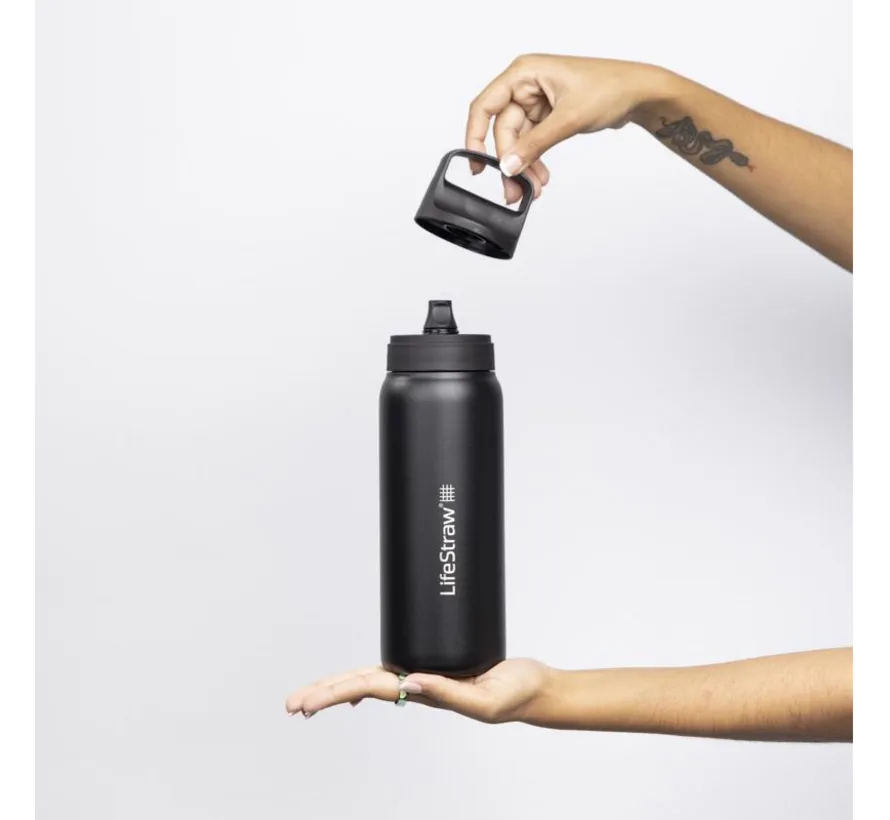 Go 2.0 Stainless Steel water filter bottle 700 ml Nordic Noir