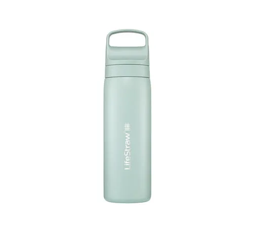 LifeStraw Go 2.0 Stainless Steel water filter bottle 532 ml Seafoam