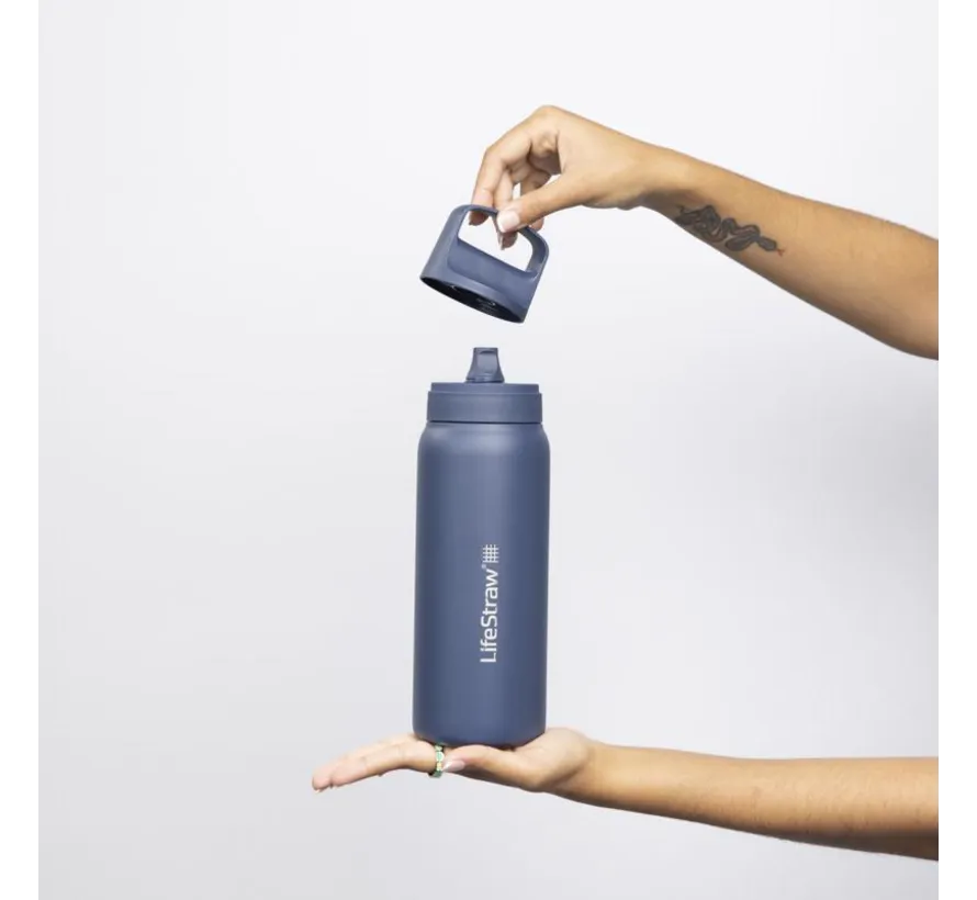 Go 2.0 Stainless Steel Wasserfilterflasche 700 ml Aegean Sea Blue