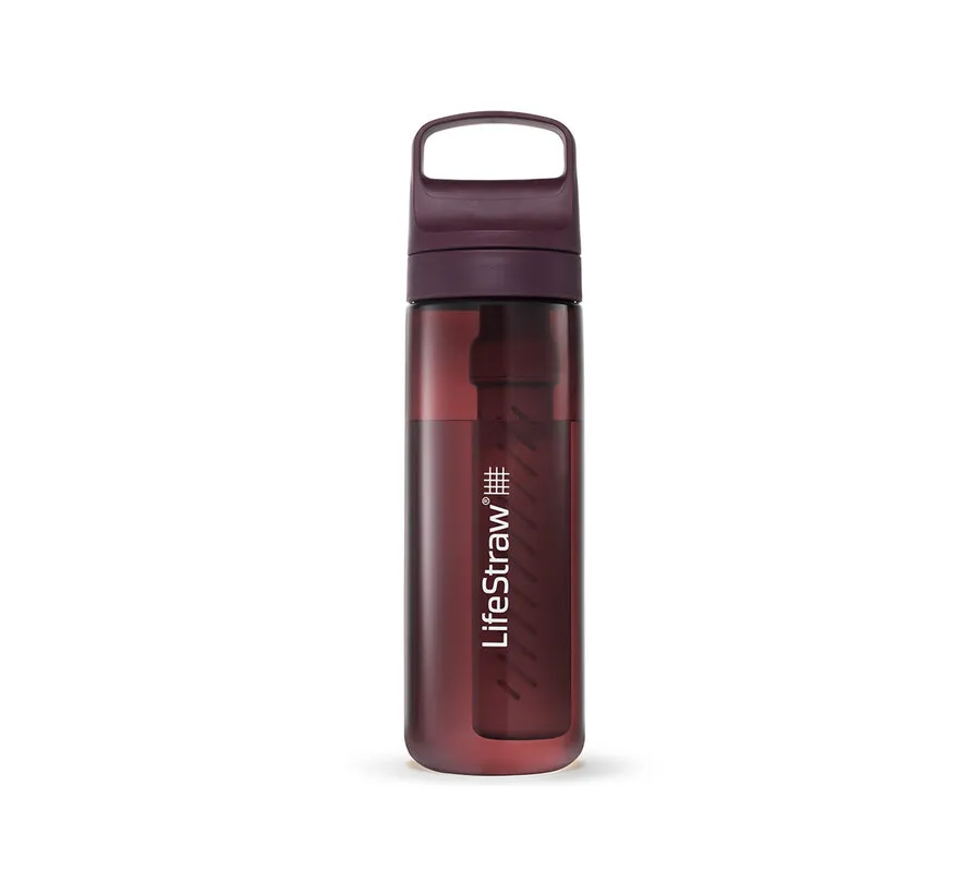 Go 2.0 Tritan waterfilterfles 650 ml Merlot Me Away Red