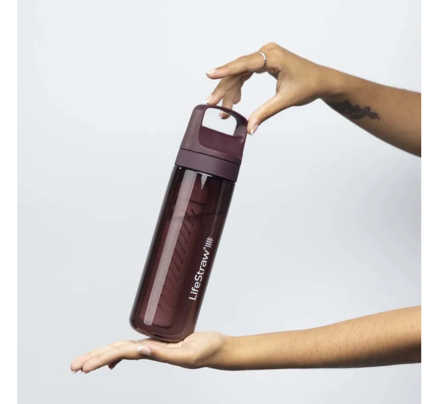 Go 2.0 Tritan water filter bottle 650 ml Merlot Me Away Red