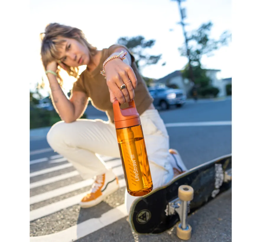 Go 2.0 Tritan water filter bottle 650 ml Kyoto Orange