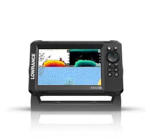 Lowrance EAGLE 7 TripleShot HD ROW fishfinder chartplotter met transducer