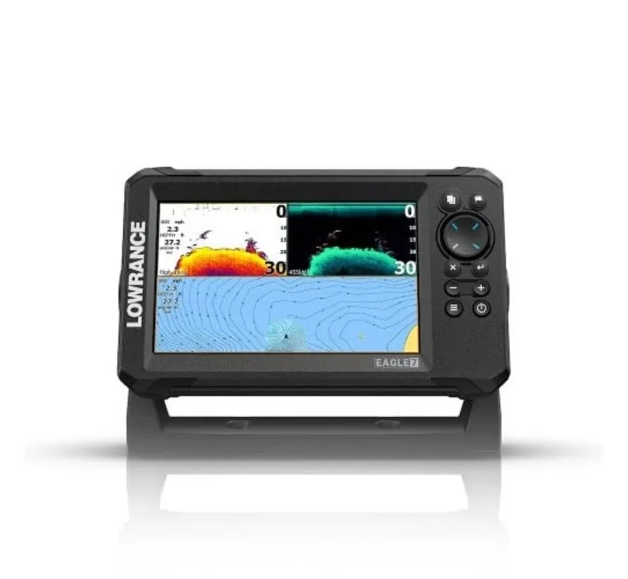 EAGLE 7 TripleShot HD ROW fishfinder chartplotter met transducer