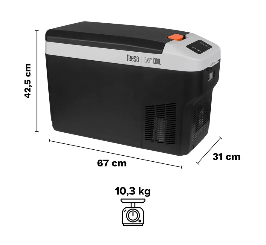 EASY COOL 25L Kompressor-Kühlbox mit Gefrierfunktion 12/24V und 220/230V