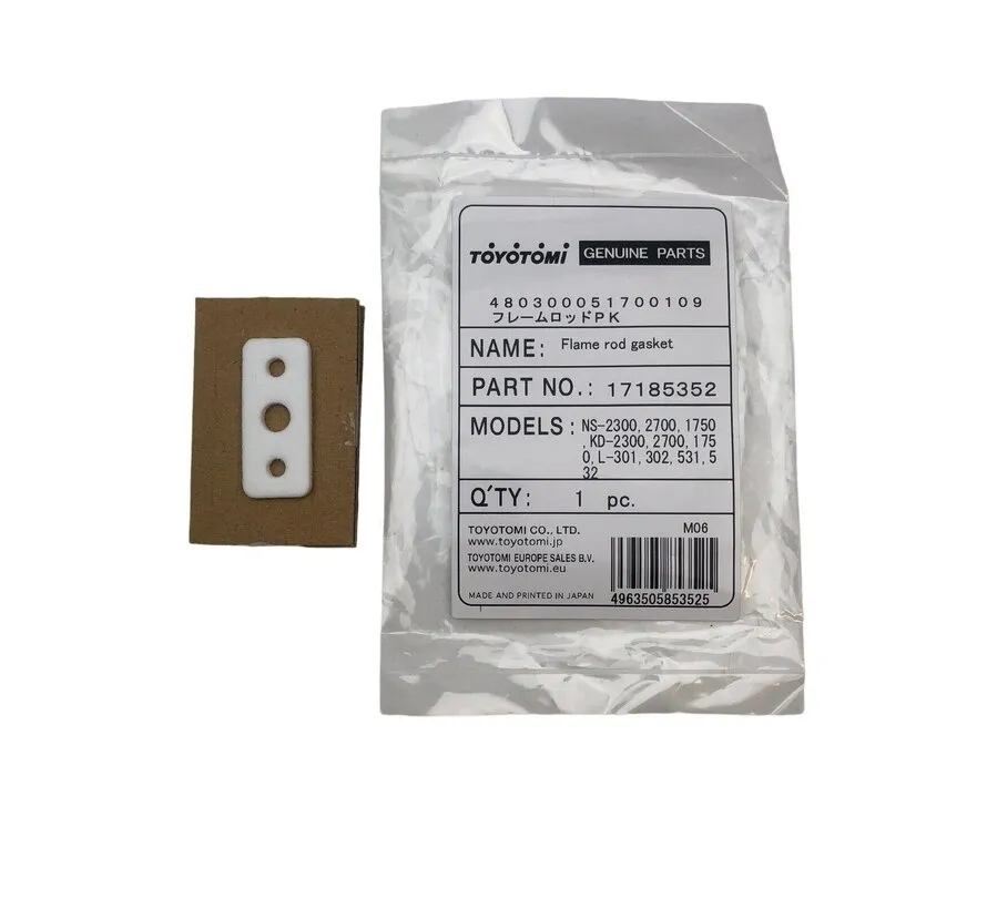 Heat-Resistant Flame Rod Gasket for NS-2300, NS-2700, NS-1750, KD-2300, KD-2700, KD-1750, L-301, L-302, L-531 and L-532