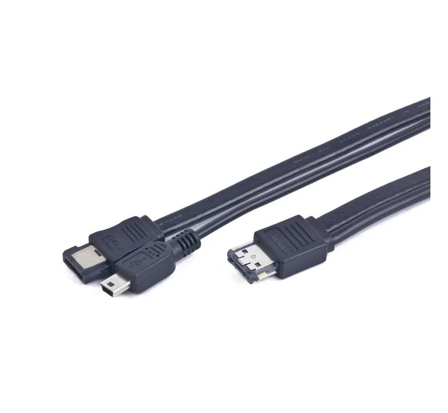 1 meter eSATAp naar eSATA/Mini USB Y-cable