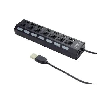 Gembird 7 poorts USB 2.0 hub with voeding