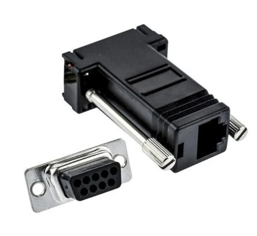 9 Way D-sub Female, RJ45 Adapter, 1 Port,