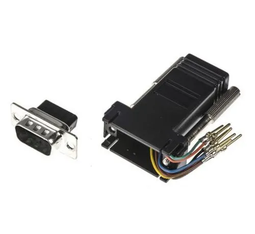 RS Pro 9 Way D-sub Male, RJ45 Adapter, 1 Port,