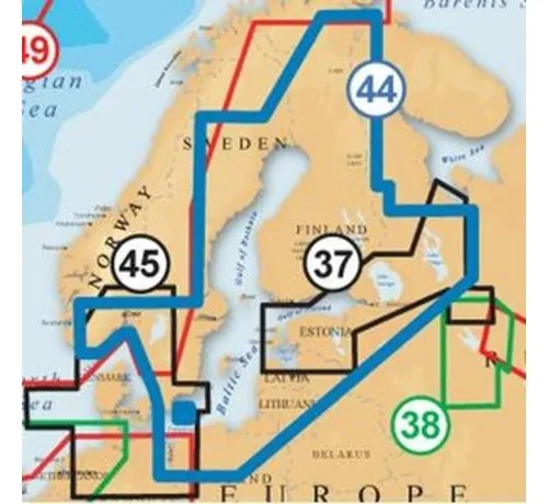 Navionics Baltische Staten, Finland, Zweden and Noorwegen MSD 44XG