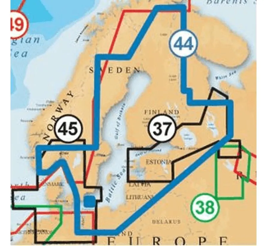 Baltische Staten, Finland, Zweden and Noorwegen MSD 44XG