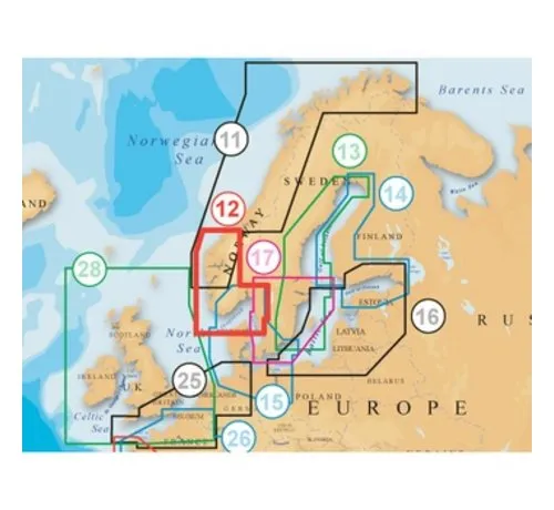 Navionics Noorwegen Zuid en West MSD 12p+