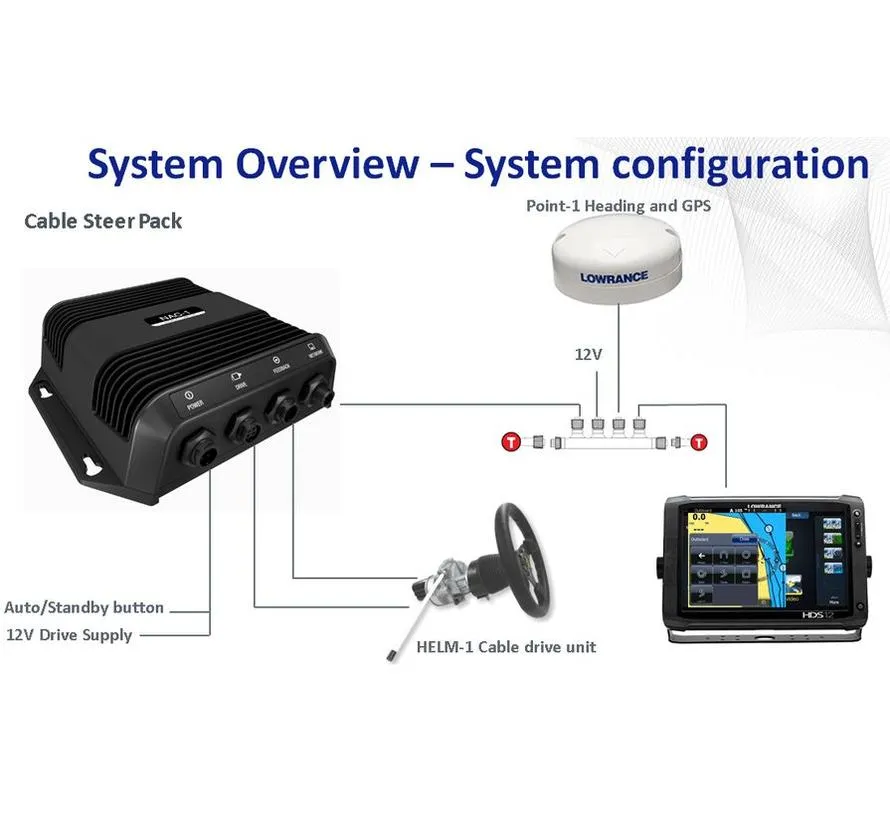 Outboard Pilot Cable Steer Pack Autopilot pakket
