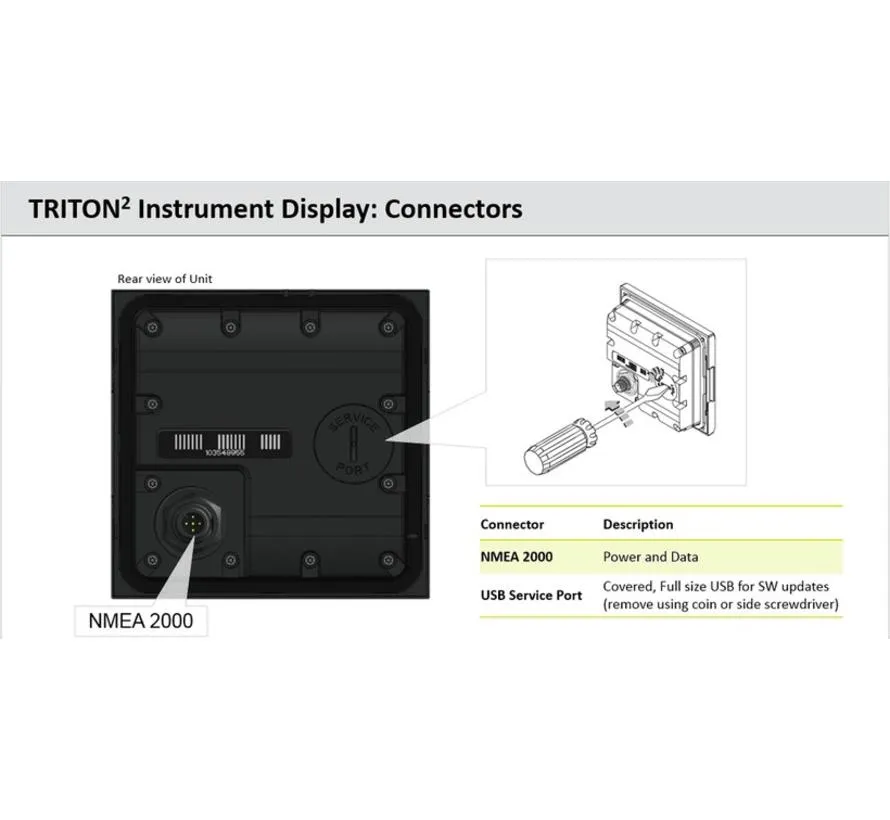 Triton² 4,1 Zoll NMEA 2000 digitales Segelinstrument