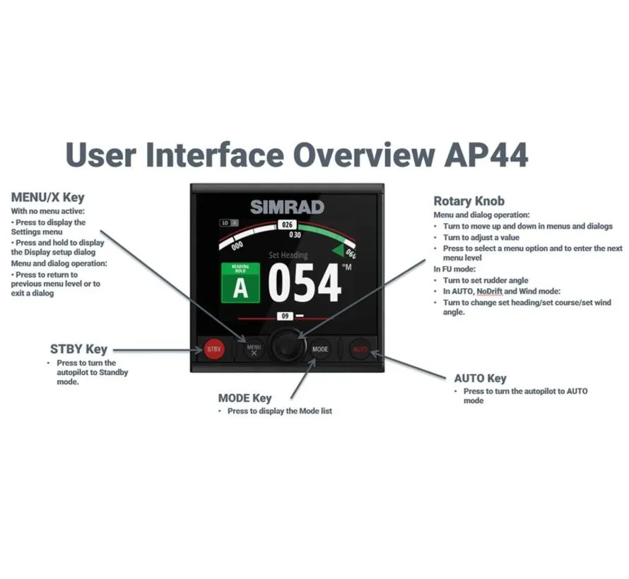 AP44 Autopilot-Controller mit 4,1-Zoll Farbdisplay