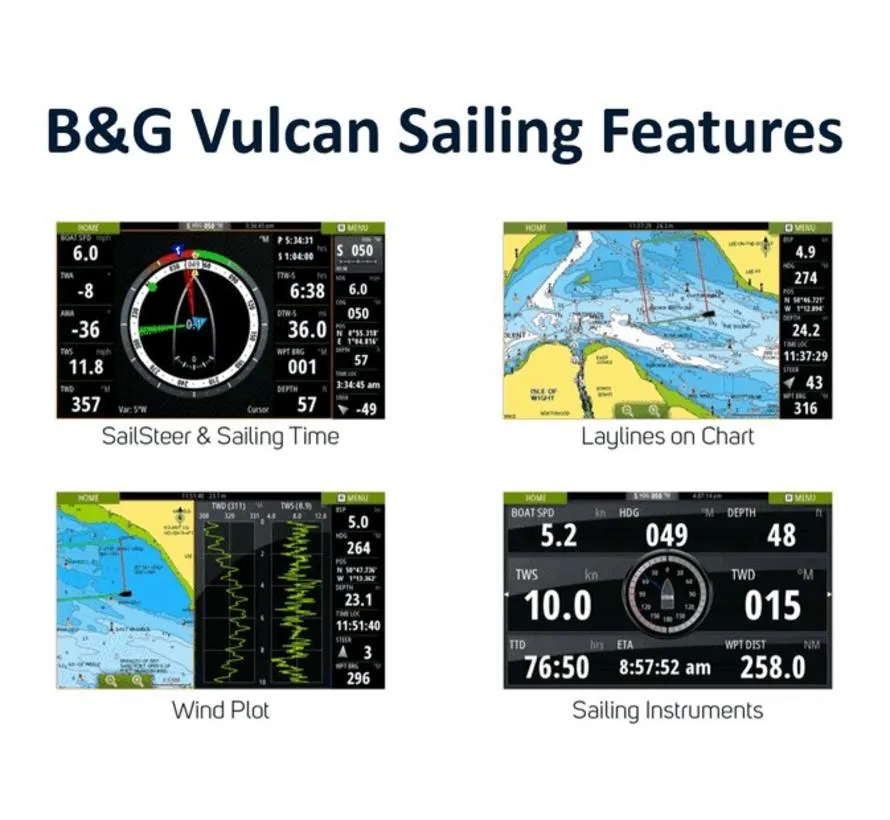 Vulcan 9 9-inch kaartplotter voor zeilen en navigatie