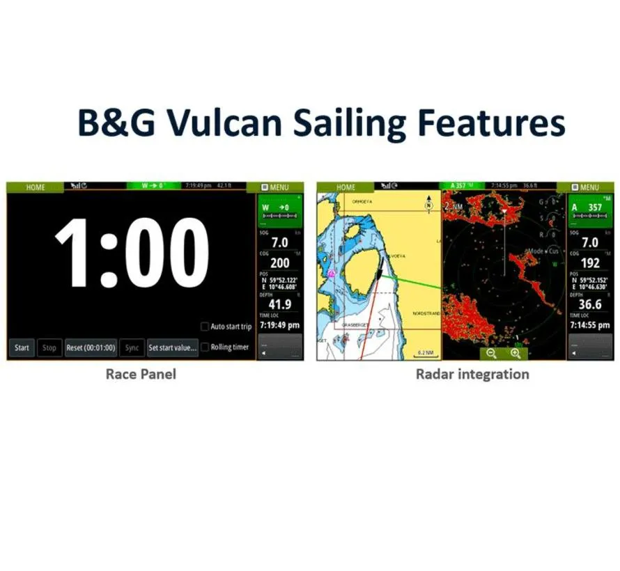 Vulcan 9 9-inch kaartplotter voor zeilen en navigatie