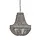 Houten kroonluchter kralen oud wit