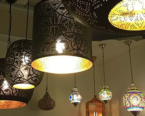 Oriëntaalse open eettafel hanglampen